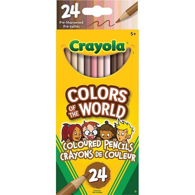 Pencils-Coloured, Crayola, Colours Of The World 24-Pack