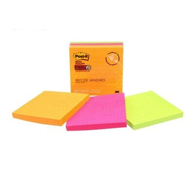 Notes-Post-It, Super Sticky 4X4 Lined Energy Boost