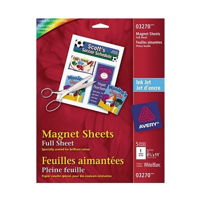 Magnetic Sheets-8-1/2X11 White, 5/Pk