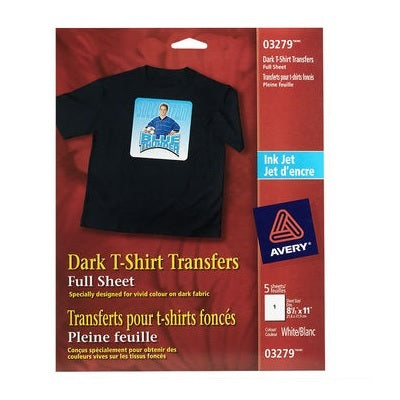 Transfers-T-Shirt, Dark  8-1/2X11, 5/Pk