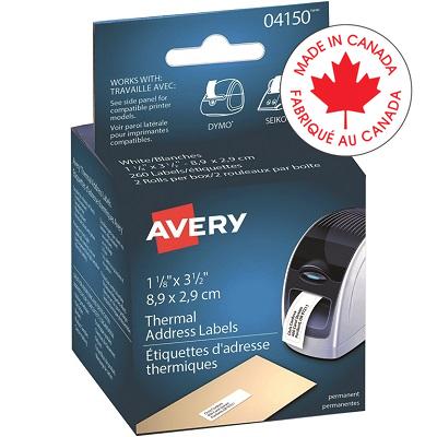 Labels-Label Printer, Address 3-1/2X1-1/8 White 260/Box