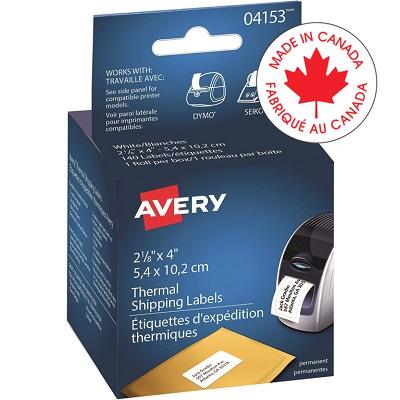 Labels-Label Printer, Shipping 2-1/8X4 White 140/Box