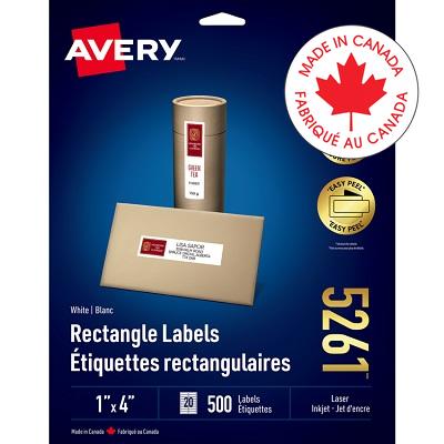 Labels-Address Easy Peel White 1X4 500/Pk