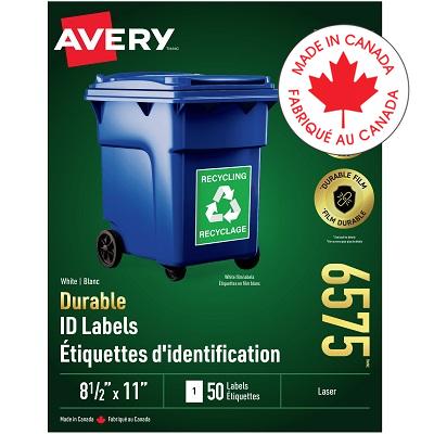 Labels-Durable, Trueblock 8.5X11 50/Pk