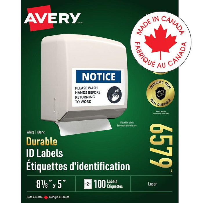 Labels-Durable, Trueblock 8-1/8X5 100/Pk
