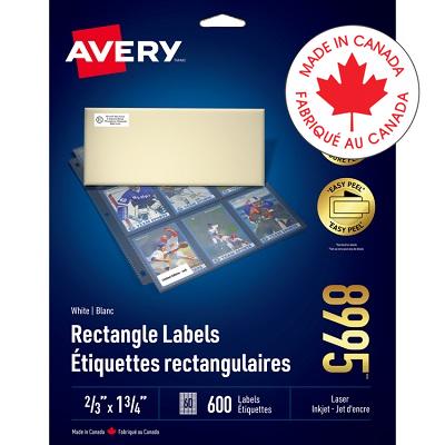 Labels-Address White 2/3" X 1-3/4"   600/Pk
