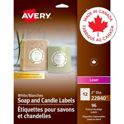 Labels-Business/Branding, Round 2" White, 96/Pack