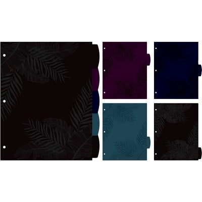 Index Dividers-Big Tab Printable Label, 5 Tab Colour