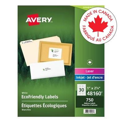 Labels-Eco Friendly 1X2-5/8 White 750/Pack