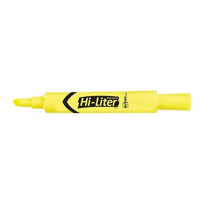 Highlighter-Hi-Liter Chisel Tip, Fluorescent Yellow 12/Bx