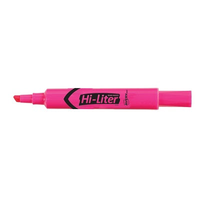 Highlighter-Hi-Liter Chisel Tip Fluorescent Pink 12/Bx