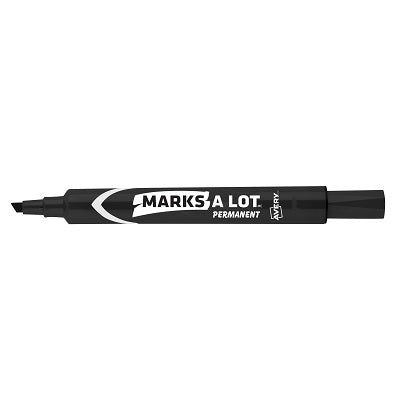 Marker-Permanent, Marks-A-Lot, Large Chisel, Black 12/Bx