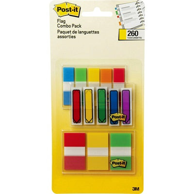 Flags-Post-It, Value Pack Assorted Colours 3/Pack