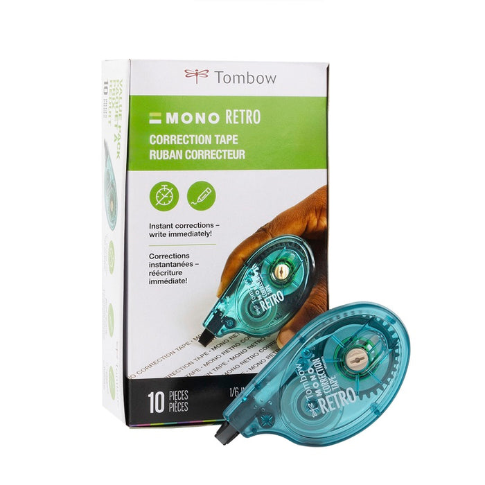 Correction Tape-Mono Retro Non-Refillable, Assorted,10/Box