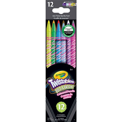 Pencils-Coloured Crayola Twistables, Bold&Bright 12/Pk