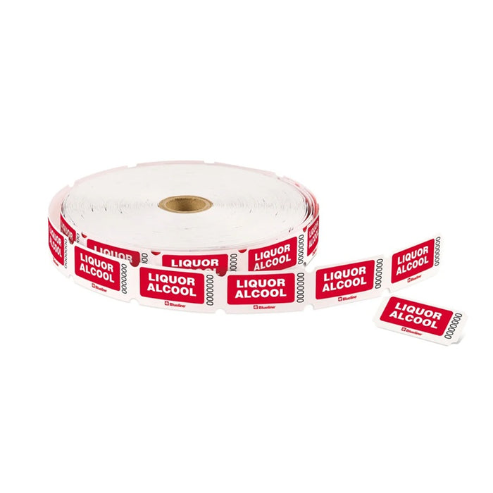 Tickets-Liquor, Bilingual 1000 Tickets/Roll