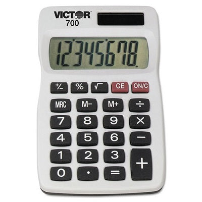 Calculator-Handheld Solar/Battery 8 Digit X-Large Display