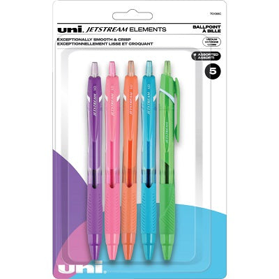 Pen-Retractable, Uni Jetstream Elements, 1.0Mm 5 Colours