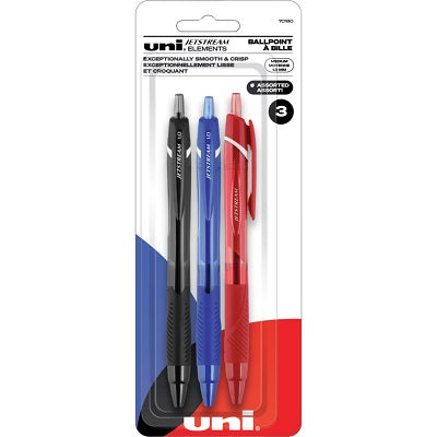 Pen-Retractable, Uni Jetstream Elements, 1.0Mm, 3-Colours