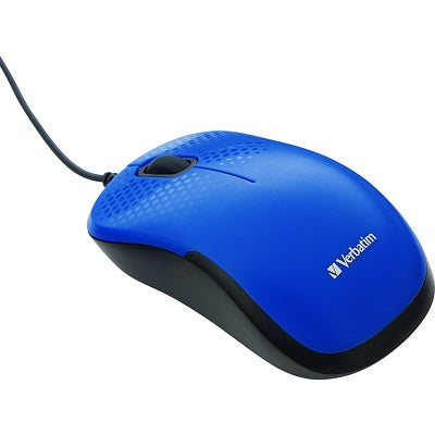 Mouse-Wired, Silent Optical, Blue