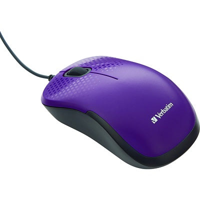 Mouse-Wired, Silent Optical, Purple