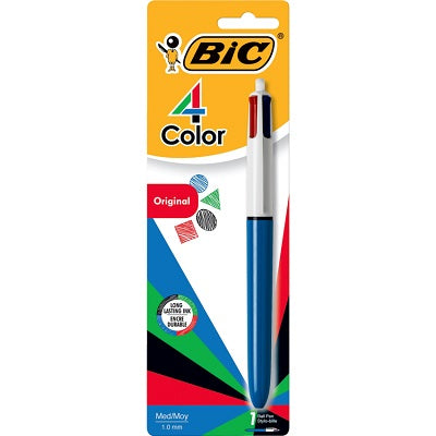 Pen-Retractable, Bic 4 Color, Medium 1.0Mm -Mmp11