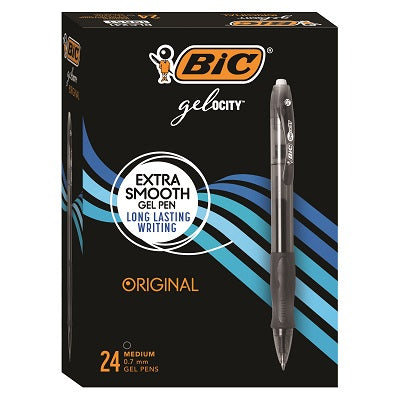 Pen-Retractable, Gel-Ocity Gel, Medium Black 24/Bx