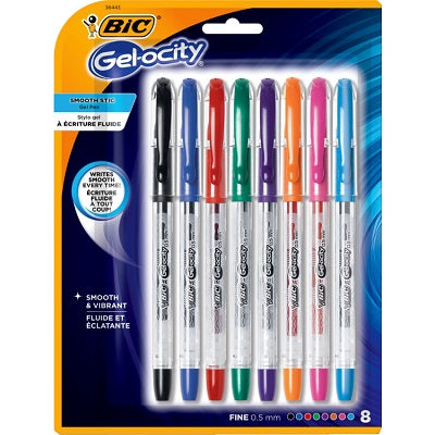 Pen-Stick, Gel-Ocity Stic 0.5Mm Assorted 8/Pack -Rgsfap81