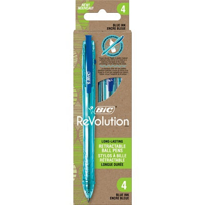 Pen-Retractable, Revolution Ocean, Blue 4/Pk Bprrp41