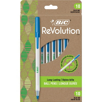 Pen-Stick, Bic Revolution, Blue 10/Box -Gsme10-Blu