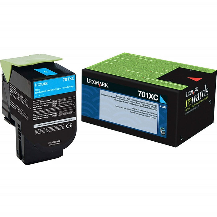 Laser Toner-Lexmark #701Xc Cyan X-Hy Yield,Return Program