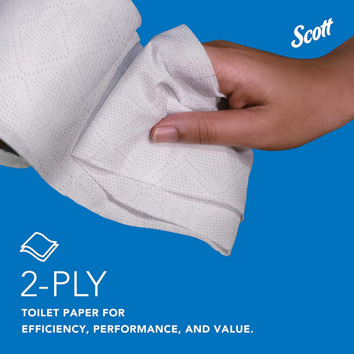 Scott Professional Standard Roll Toilet Paper, Bulk (13607), 2-Ply, Elevated Design, White, Individually Wrapped, Compact for Easy Storage (20 Rolls of 550 Sheets, 11,000 Sheet Total)