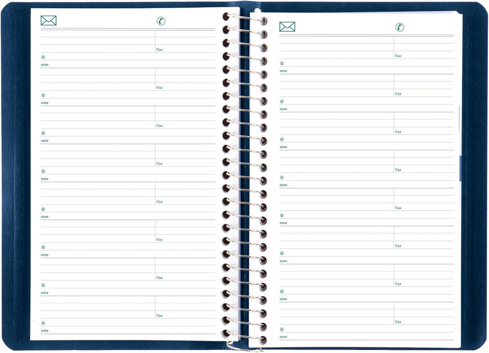 Blueline® 2026 Essential Daily Planner, Appointment Book, 12 Months, January to December, Spiral Binding, 8" x 5", Blue, Bilingual (C1504.82BT-26)