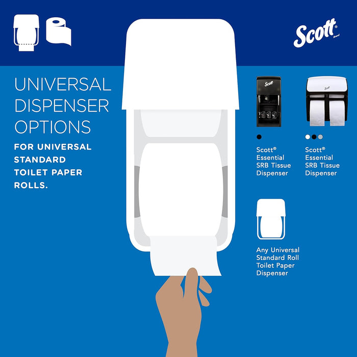 Scott Professional Standard Roll Toilet Paper, Bulk (48040), 2-Ply, Elevated Design, White, Individually Wrapped (40 Rolls of 550 Sheets, 22,000 Sheet Total)