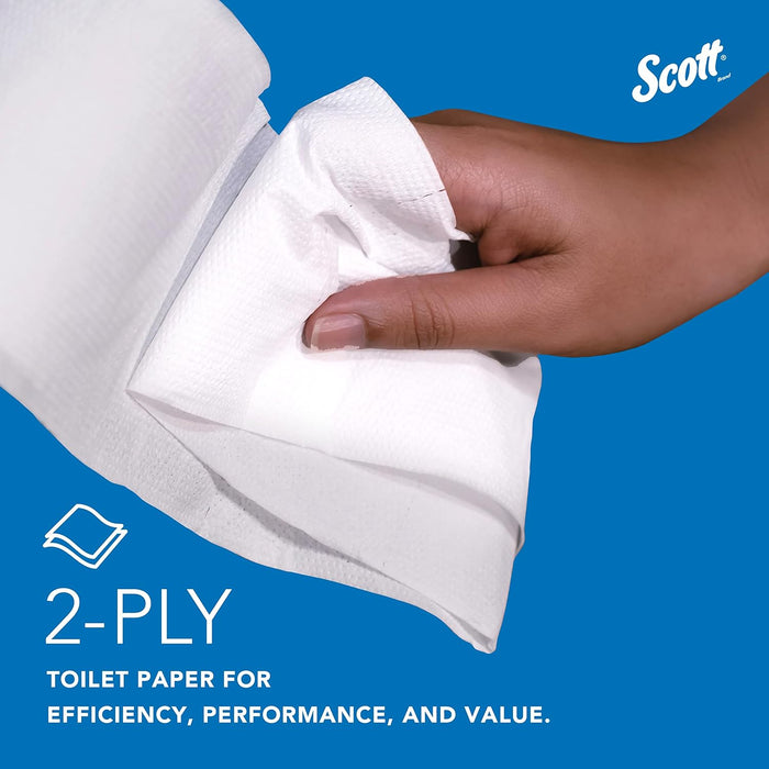 Scott Professional High-Capacity Jumbo Roll Toilet Paper, Bulk (07805), 2-Ply, White, Non-Perforated (12 Rolls at 1,000' Each, 12,000'/Case)