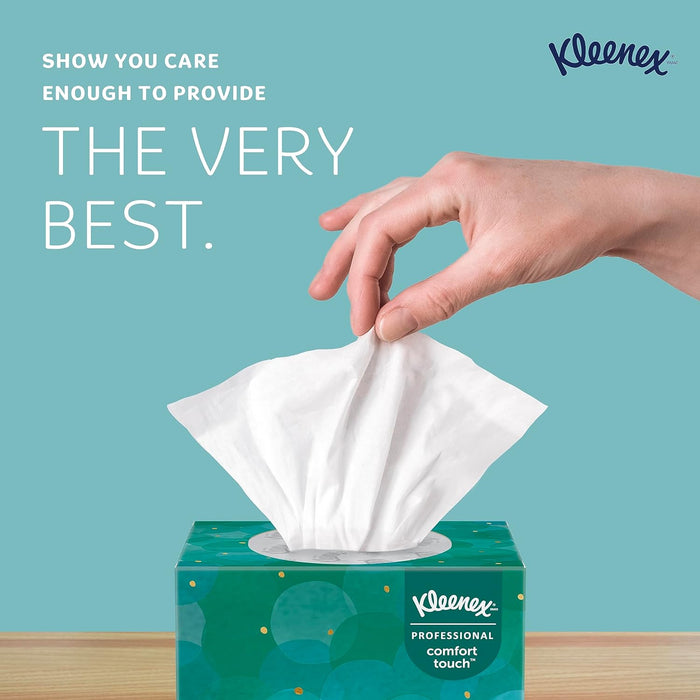 Kleenex Professional Facial Tissue (21270), 2-Ply, White, Upright Facial Tissue Cube Boxes for Business (90 Tissues/Box, 36 Boxes/Case, 3,240 Tissues/Case)