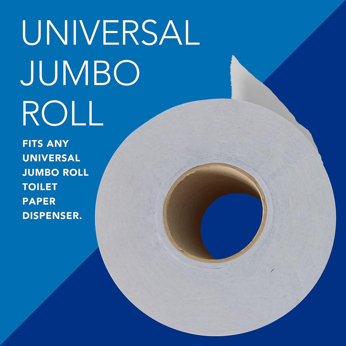Scott® 100% Recycled Fiber High-Capacity Jumbo Roll Toilet Paper (67805), 2-Ply, White, Non-Perforated, (1,000'/Roll, 12 Rolls/Case, 12,000'/Case)