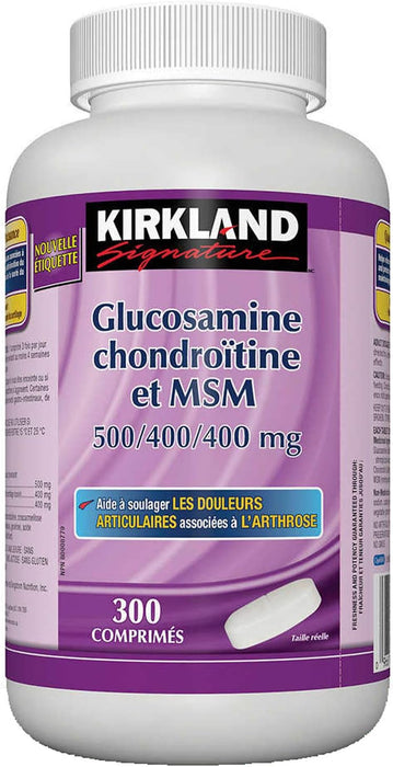 Kirkland Signature Glucosamine, Chondroitin and MSM 500/400/400 mg 300 Tablets