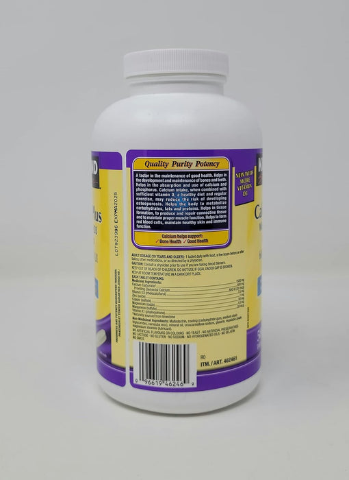kirkland Signature Calcium Plus with Vitamin D3 & Minerals, 600mg/800IU, 500 tabs
