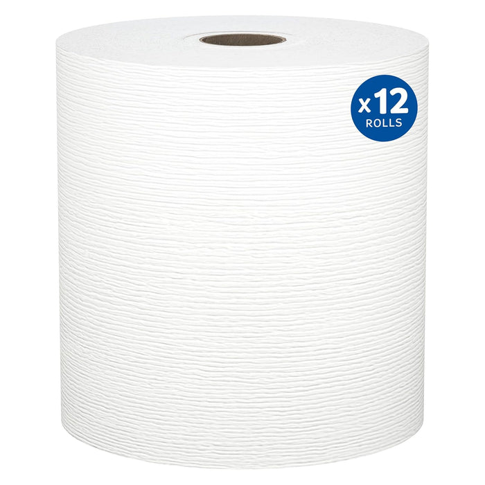 Kleenex® Universal Hard Roll Paper Towels (01080), 1.5" Core, with Premium Absorbency Pockets™, White, (12 Rolls/Case, 425'/Roll, 5,100'/Case)