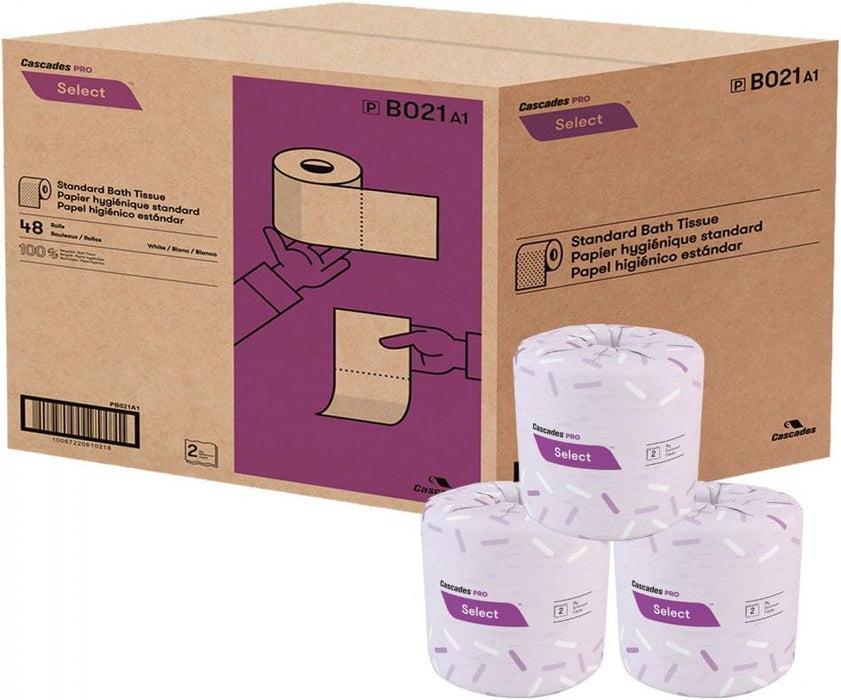 Cascades PRO Select® Standard Toilet Paper - White 2-Ply 48x420 Sheets (B021)