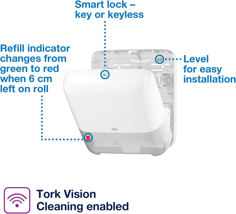 Tork 5510202 Elevation Matic Roll Towel Dispenser, White