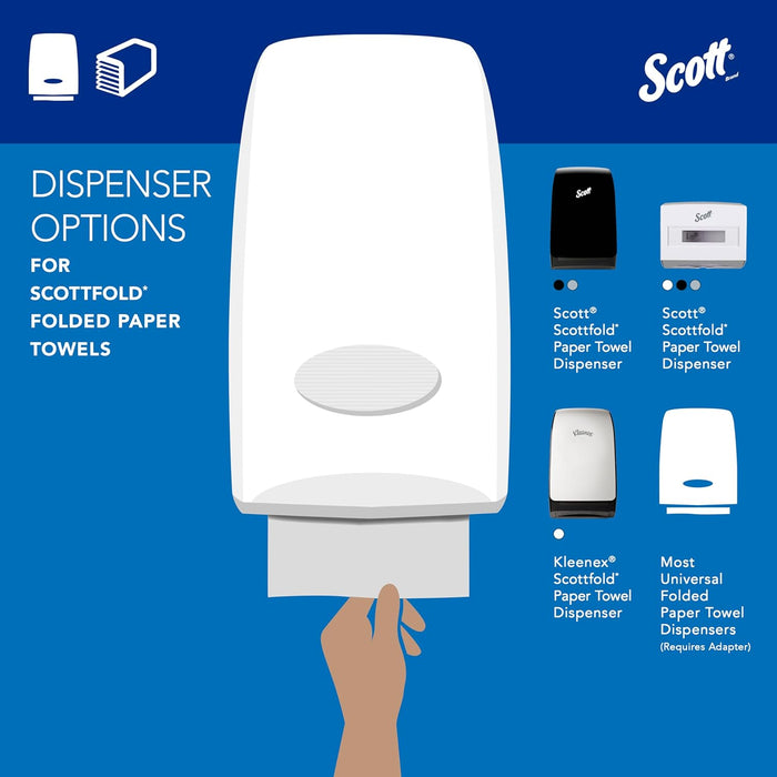 Scott® Pro™ Scottfold™ Multifold Paper Towels (01960), with Absorbency Pockets™, 7.8" x 12.4" Sheets, White, (175 Sheets/Pack, 25 Packs/Case, 4,375 Sheets/Case)