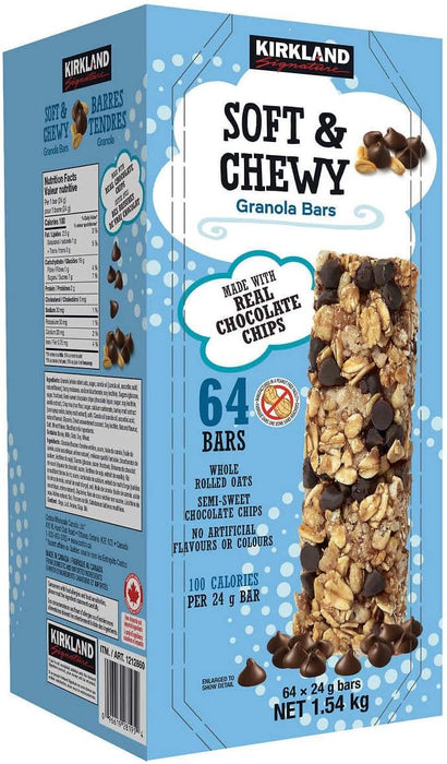 Kirkland Signature Soft & Chewy Granola Bars, 64 x 24 g