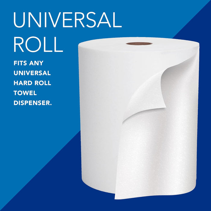 Scott® Essential High Capacity Hard Roll Paper Towels (02000), 1.75" Core, White, Compact Case for Easy Storage, (6 Rolls/Case, 950'/Roll, 5,700'/Case)