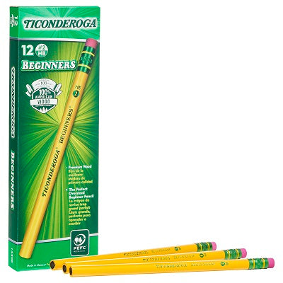 Pencils-Ticonderoga Tipped, Black Lead, Hb Soft