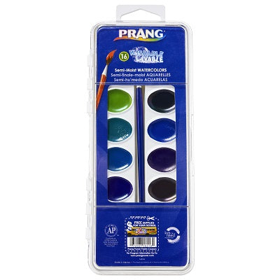 Paint-Watercolour, Washable 16 Pan Colours W/ Brush