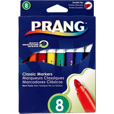 Markers-Prang Classics Colours, Conical Tip,  8 Colours