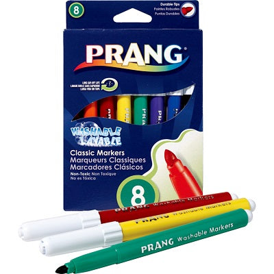 Marker-Prang Washable, Conical Tip, 8 Colours