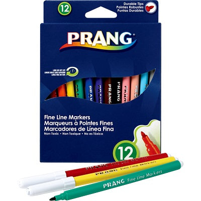 Marker-Washable, Prang, Fine, 12 Colours
